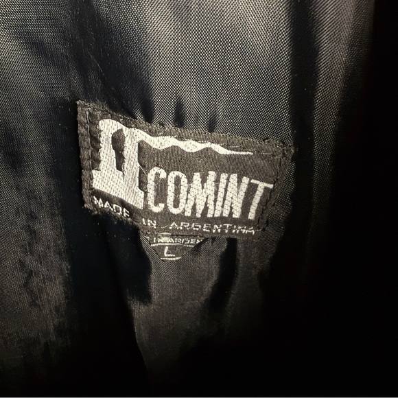 COMINT Vintage Women SZ  L Leather Jacket Dolman Sleeve ARGENTINA Y2K Boho Bombe - Picture 5 of 16